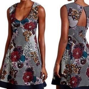 Anthropologie Maeve Fairchild Floral Fit And Flare Dress